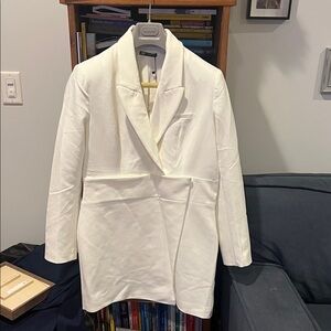 Zara White Blazer Dress